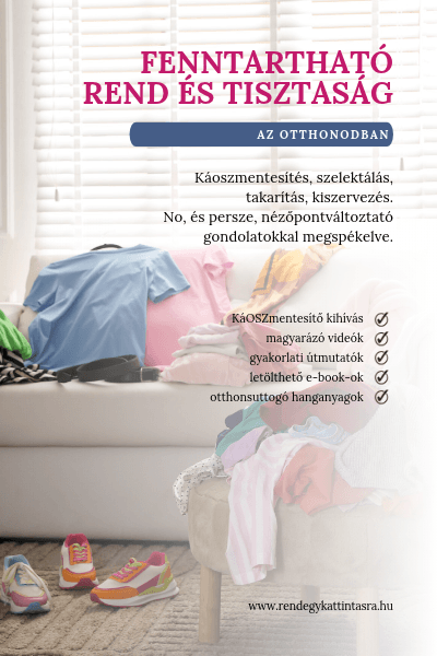 Fenntartható rend és tisztaság az otthonodban online kurzus örökös hozzáféréssel